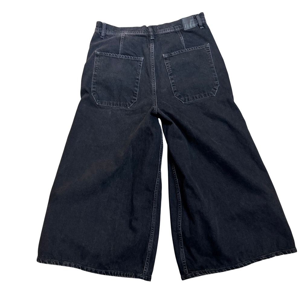 Free People We The Free Thirty-One Wide Leg Culotte Jeans Black Size 31 Cotton - Picture 3 of 9